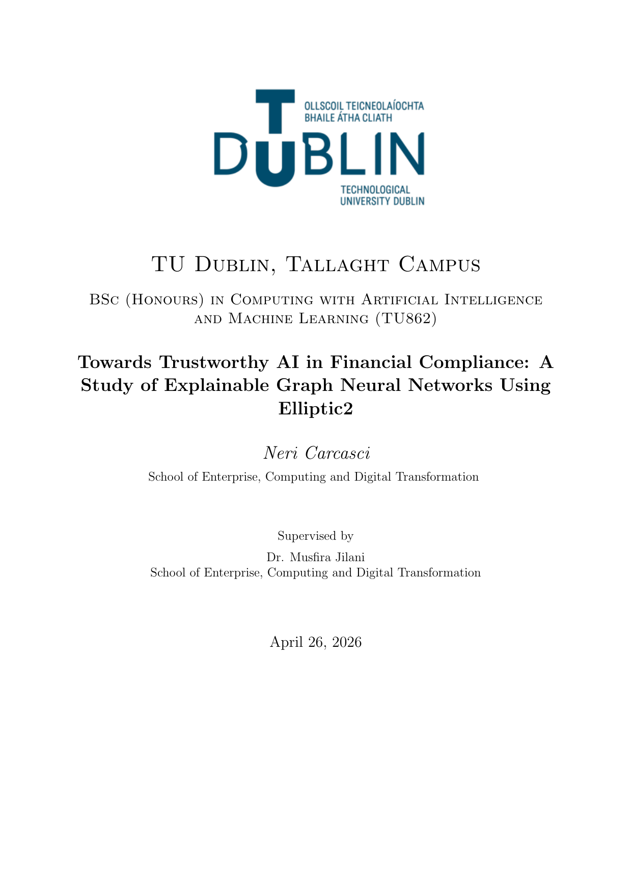 Cover of Towards Trustworthy AI in Financial Compliance